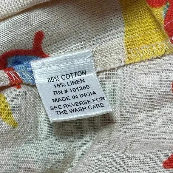 Her Destiny Dolce Vita Print Skirt Linen Blend Italy Inspired NWT LARGE - Picture 5 of 5